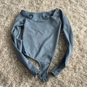 SKIMS Blue Long Sleeve Bodysuit